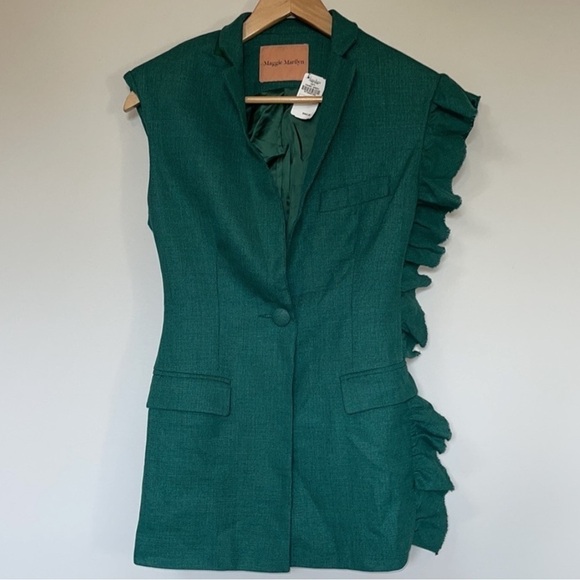 Maggie Marilyn Women's organic woolgreen blazer